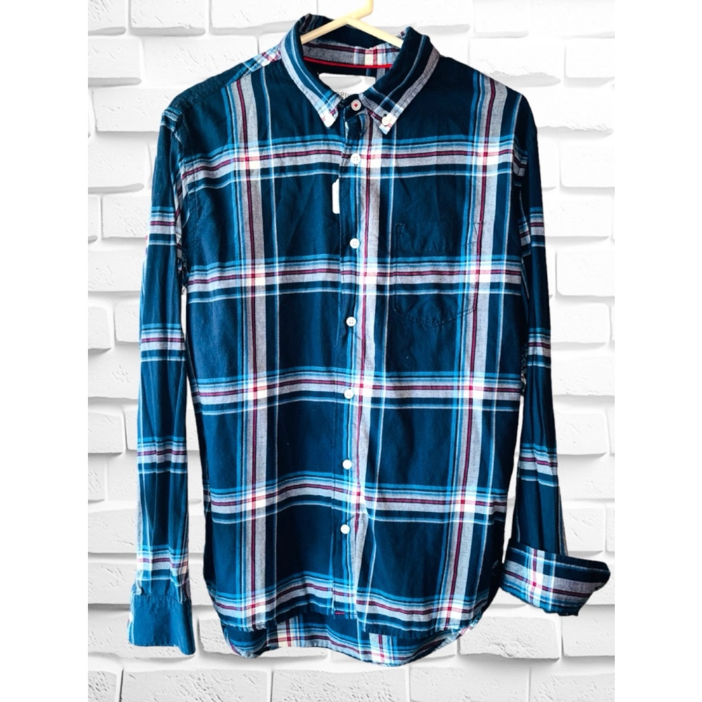 Aeropostale Men's Size Small Long Sleeve Plaid Button Down Casual Shirt Academia
